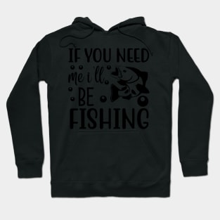 Less Talk More Fishing - Gift For Fishing Lovers, Fisherman - Black And White Simple Font Hoodie